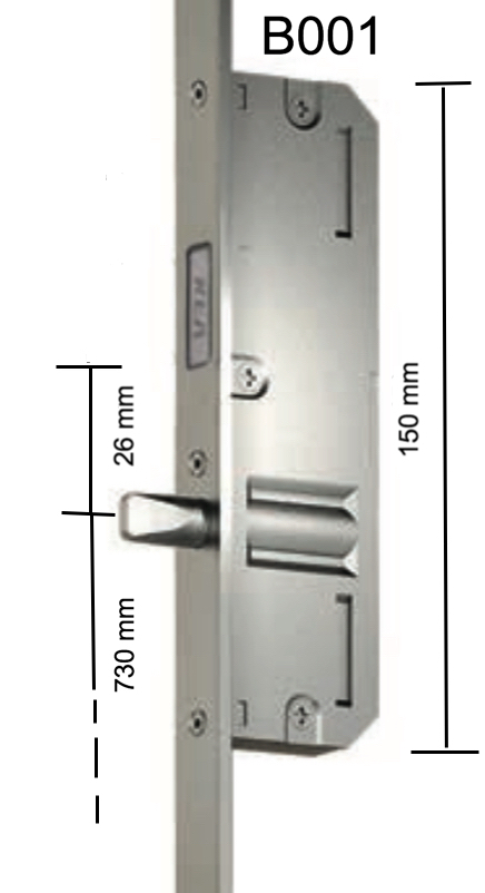 Adverteerder Kwijting loyaliteit KFV driepuntssluiting met 2 pennen voor kunststof en aluminium deuren.